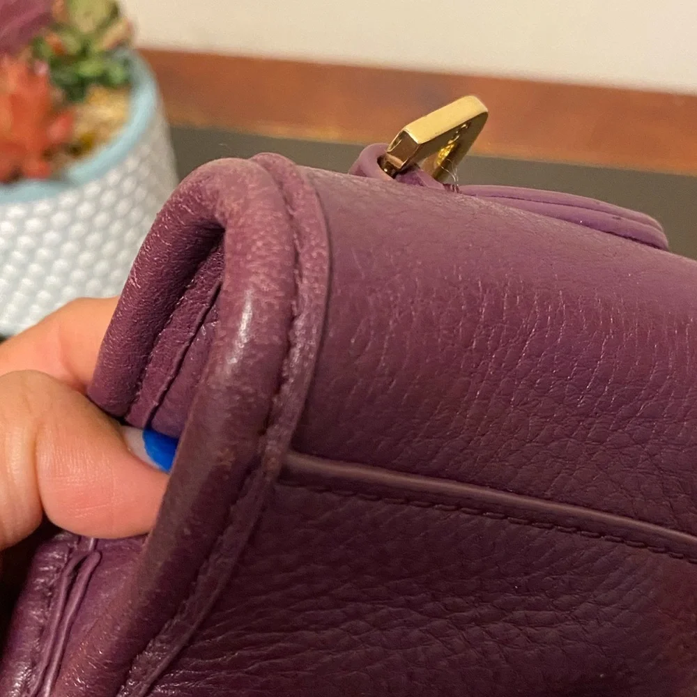 Tory Burch purple bag.